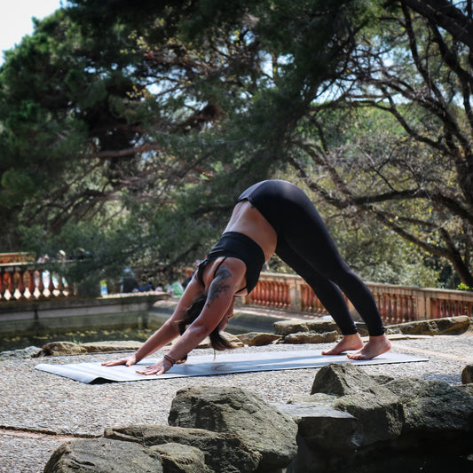 postura perro boca abajo sobre esterilla antideslizante premium Namastecita