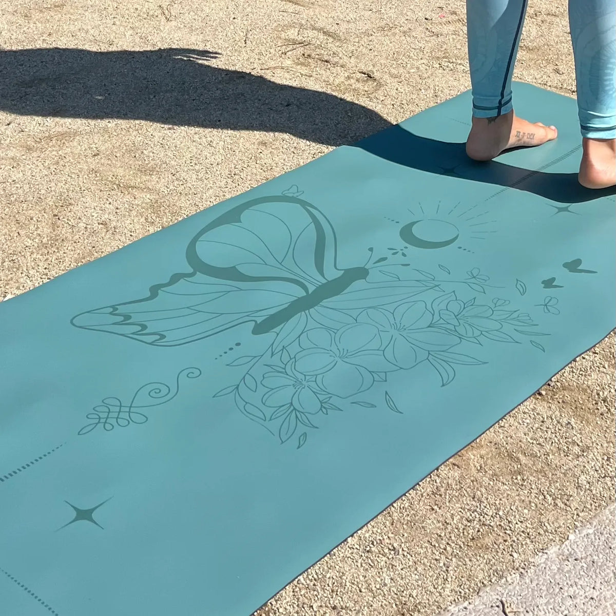 mat yoga turquesa mariposa 6mm